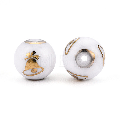Christmas Opaque Glass Beads X-EGLA-R113-06C-1