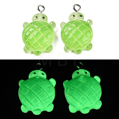 Gradient Color & Luminous Opaque Resin Pendants RESI-S011-01F-1