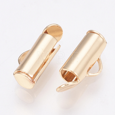 Brass Slide On End Clasp Tubes X-KK-Q747-11D-KC-1