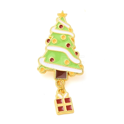 Christmas Tree & Gift Box Enamel Pins JEWB-A014-05-1