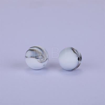 Round Silicone Focal Beads SI-JX0046A-117-1