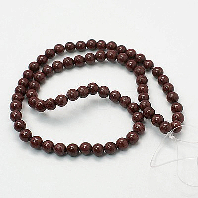 Natural Mashan Jade Round Beads Strands G-D263-8mm-XS05-1