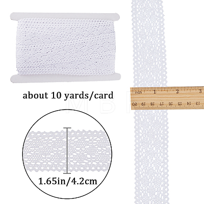 Gorgecraft 10 Yards Flat Cotton Lace Ribbon OCOR-GF0002-78A-1