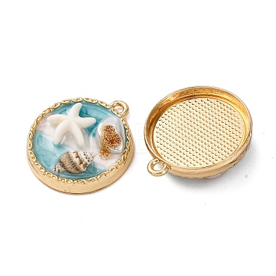 Alloy Enamel Pendants ENAM-B028-15KCG-1