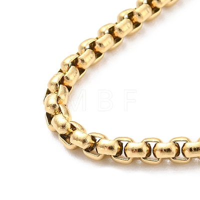 304 Stainless Steel Box Chain Necklace for Men Women NJEW-A008-05G-1