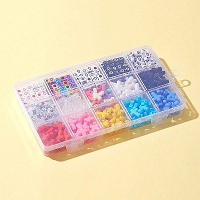 15 Style Transparent & Opaque & Plating Acrylic Beads OACR-FS0001-13-1
