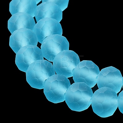 Transparent Glass Beads Strands X1-EGLA-A034-T6mm-MD08-1