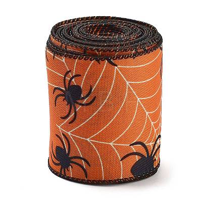 5 Yards Halloween Printed Polyester Wired Ribbon OCOR-K009-02C-1