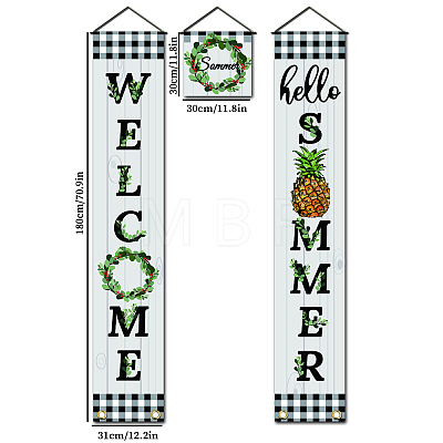 Polyester Hanging Sign for Home Office Front Door Porch Decorations HJEW-WH0023-004-1