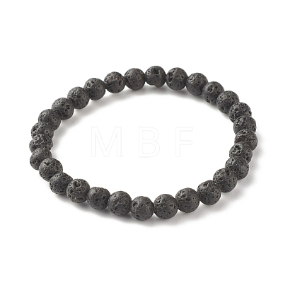 Natural Crackle Quartz & Lava Rock Braided Bead Bracelets Set BJEW-JB07212-01-1