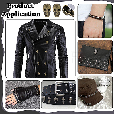 50Pcs Skull Alloy Rivets FIND-PH0062-01B-1