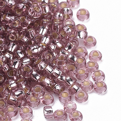 Silver Lined Glass Seed Beads SEED-Q025-1.5mm-C06-1