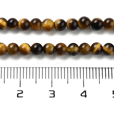 Natural Tiger Eye Beads Strands X-G-G099-4mm-4-1