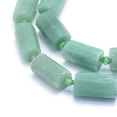Frosted Natural Aventurine Beads Strands G-L552C-01-1