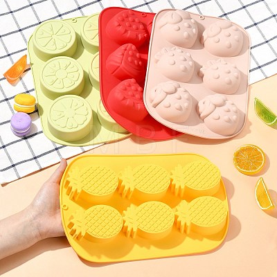 4Pcs 4 Styles Fruit Silicone Molds ST-CJ0043-082-1