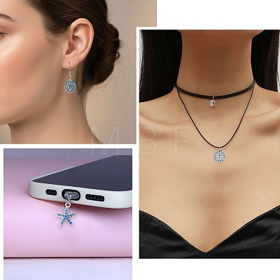 10Pcs 5 Styles Alloy Pendants FIND-TADJ0001-26C-1