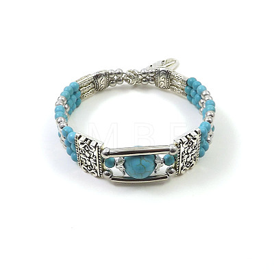 Synthetic Turquoise Beaded Bangles for Women WG1DBAC-01-1