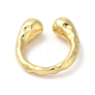 Rack Plating Brass Open Cuff Rings for Women RJEW-S407-06G-1