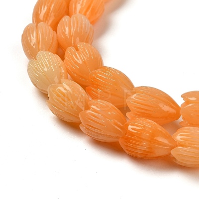 Synthetic Shell Dyed Carved Beads Strands SHEL-K007-08B-03-1