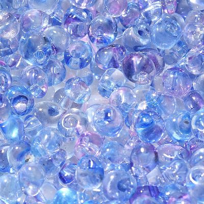 Transparent Baking Paint Glass Seed Beads SEED-P006-02B-01-1