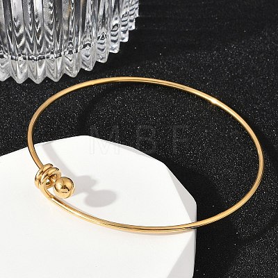 304 Stainless Steel Bangles for Women BJEW-C088-03G-1