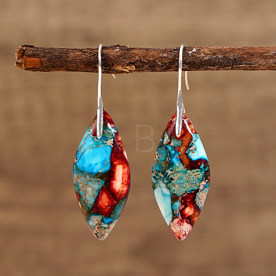 Bohemian Style 304 Stainless Steel Emperor Stone Dangle Earrings SL3554-2-1