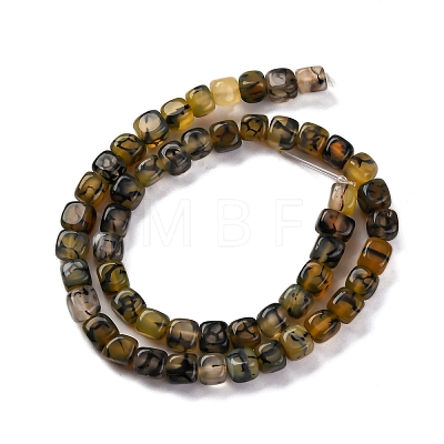 Natural Dragon Veins Agate Beads Strands G-G177-E11-01-1