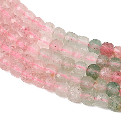 Gradient Color Natural Red and Green Strawberry Quartz Beads Strands GG-NH0007-C02-01-1