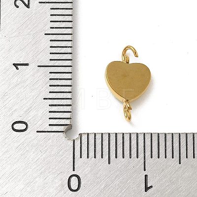 Ion Plating(IP) 304 Stainless Steel Enamel Heart Connector Charms STAS-G351-08G-03-1