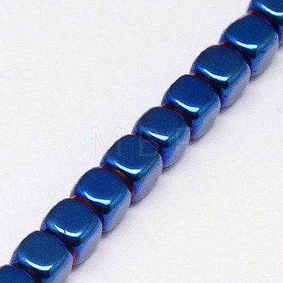 Electroplate Non-magnetic Synthetic Hematite Beads Strands G-J172-4x4mm-M-1