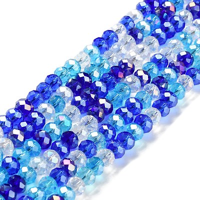 Glass Beads Strands EGLA-A034-M8mm-25-1