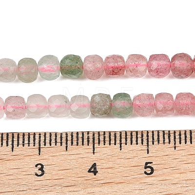 Gradient Color Natural Red and Green Strawberry Quartz Beads Strands GG-NH0007-C02-01-1