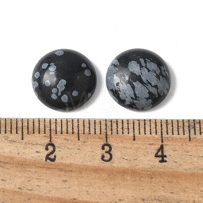 Natural Snowflake Obsidian Cabochons G-Z075-06E-1