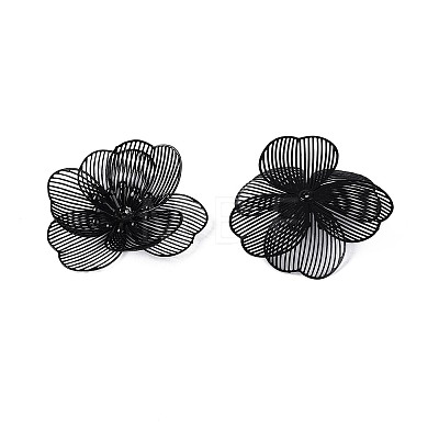 Spray Painted Iron Bead Caps IFIN-N013-05C-1
