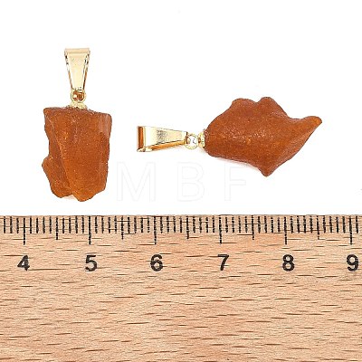 Raw Rough Natural Amber Pendants PALLOY-JF05335-1