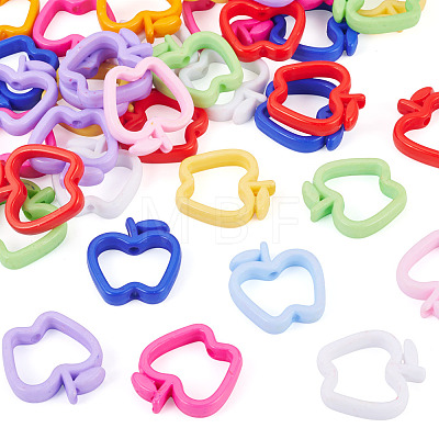 40Pcs Opaque Acrylic Beads SACR-TADJ0001-02-1