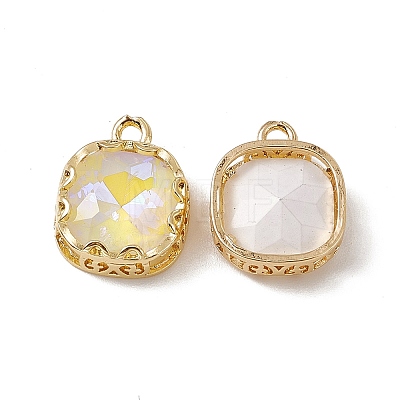 Square K9 Glass Charms X-GLAA-A005-12LG-1