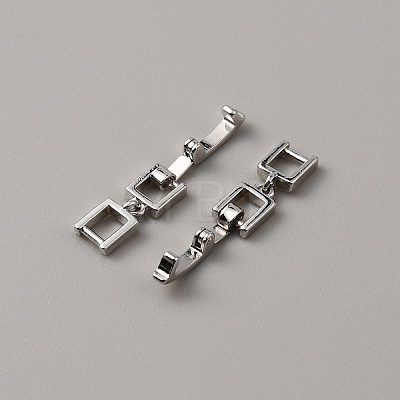 Brass Fold Over Clasps LS-KK-WH0046-51P-1