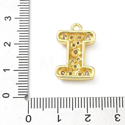 Brass Micro Pave Clear Cubic Zirconia Pendants KK-I476-02G-I-1