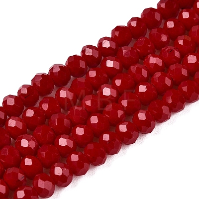 Opaque Solid Color Imitation Jade Glass Beads Strands LS-EGLA-A044-P4mm-D02-1