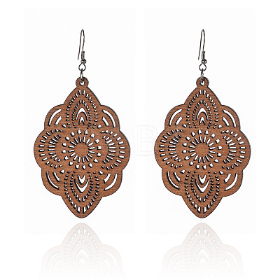 Wood & Iron Dangle Earrings FS-WG31712-03-1