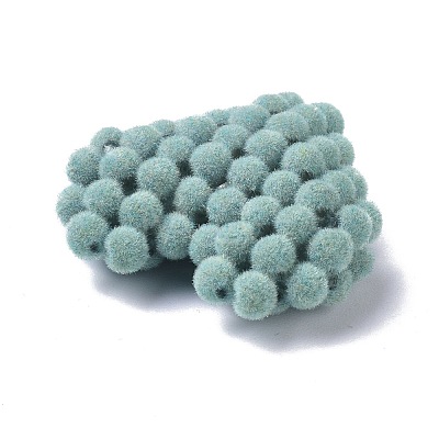 Flocky Resin Woven Beads RESI-F025-02A-1