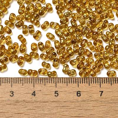 Spray Painted Glass Seed Beads SEED-F005-03A-04-1