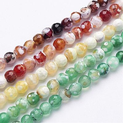 Natural Fire Crackle Agate Beads Strands G-D210-6mm-M1-1