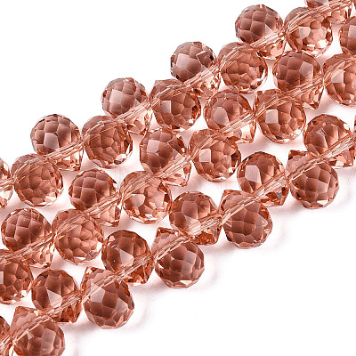 Transparent Glass Beads Strands GLAA-Q116-01A-B04-1