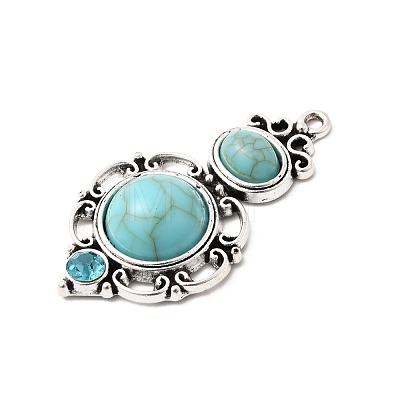 Tibetan Style Alloy & Acrylic Pendants FIND-B058-05AS-1