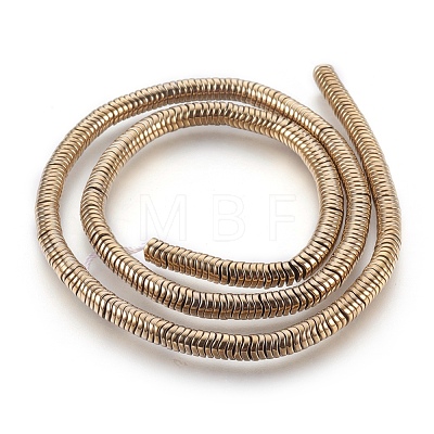 Electroplated Non-magnetic Synthetic Hematite Bead Strand G-E498-01D-1