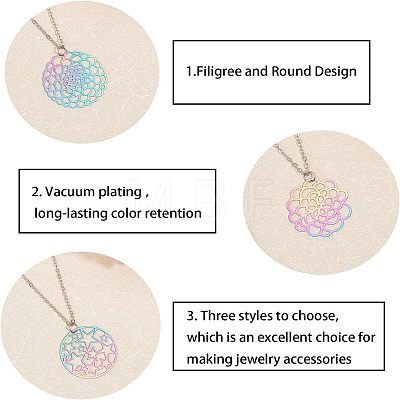 Unicraftale PVD Vacuum Plating 201 Stainless Steel Filigree Joiners Links STAS-UN0012-56-1