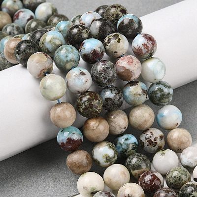 Natural Larimar Beads Strands G-P524-A02-03-1