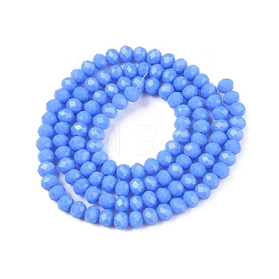 Opaque Solid Color Imitation Jade Glass Beads Strands EGLA-A044-P4mm-D17-1